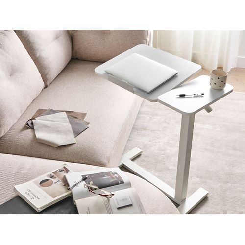 Bureau Réglable Manuellement En Hauteur Pour Ordinateur Portable Schola Blanc 70 Cm 40 Cm