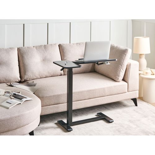 Bureau Réglable Manuellement En Hauteur Pour Ordinateur Portable Schola Noir 70 Cm 40 Cm
