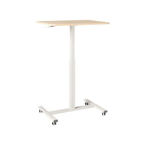 Bureau Réglable Manuellement En Hauteur Pour Ordinateur Portable Marron Clair/blanc  48 x 65 cm