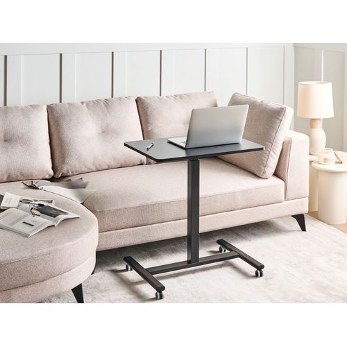 Bureau Réglable Manuellement En Hauteur Pour Ordinateur Portable Academia Noir 65 Cm 48 Cm