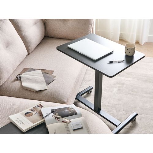 Bureau Réglable Manuellement En Hauteur Pour Ordinateur Portable Academia Noir 65 Cm 48 Cm