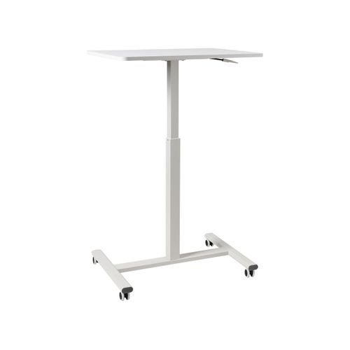 Bureau Réglable Manuellement En Hauteur Pour Ordinateur Portable Academia Blanc 65 Cm 48 Cm