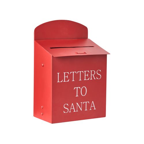 Boîte Aux Lettres Du Père Noël Forssa 30 Cm Rouge