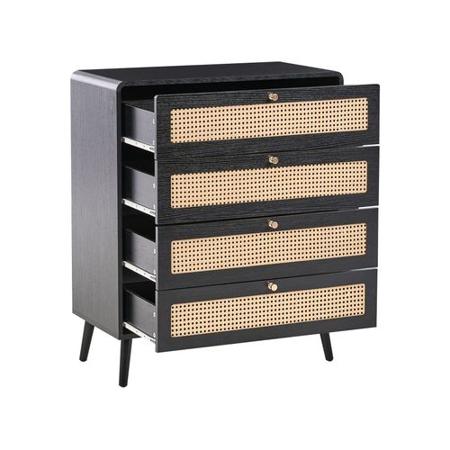 Commode à 4 Tiroirs Moura Noir