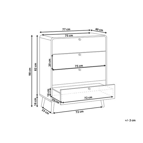 Commode à 4 Tiroirs Moura Noir