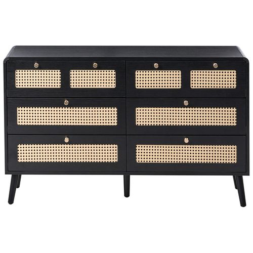 Commode à 6 Tiroirs Moura Noir