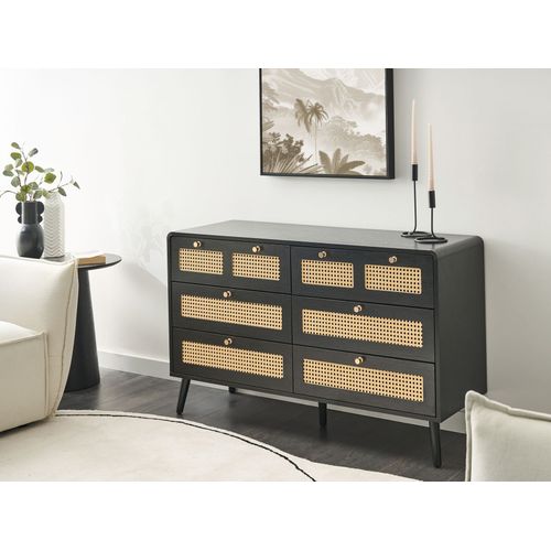 Commode à 6 Tiroirs Moura Noir