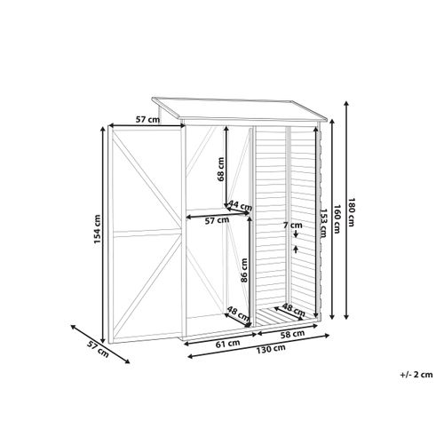Remise à Outils Cengio 130 Cm 57 Cm Gris