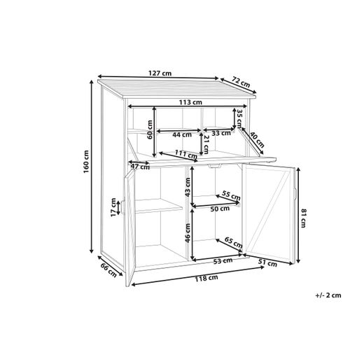 Remise à Outils Toffia 127 Cm 66 Cm Marron