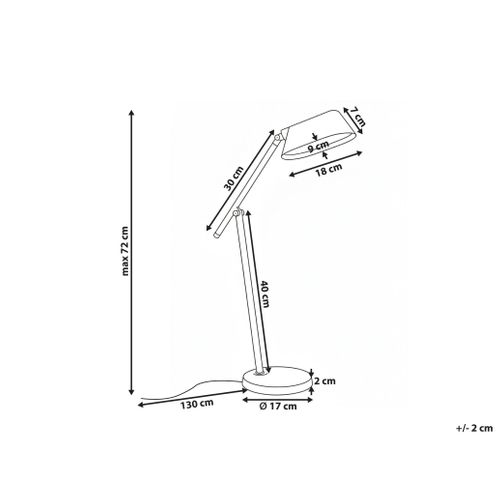 Lampe De Bureau LED Leonis Avec Variateur Noir