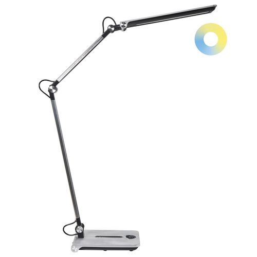 Lampe De Bureau LED Aquila Avec Variateur Argenté