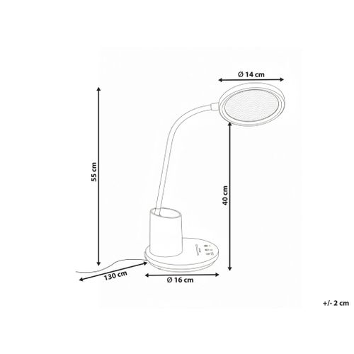 Lampe De Bureau LED Vela Avec Variateur Blanc