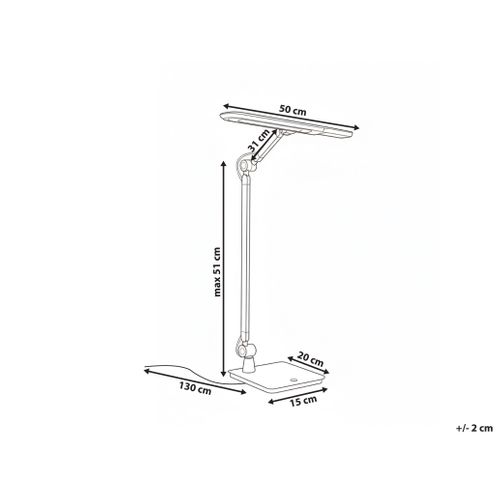 Lampe De Bureau LED Serpens Avec Variateur Argenté