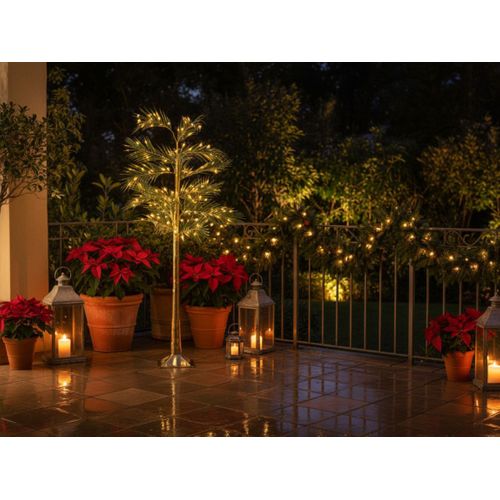 Décoration Extérieure LED Paljavesi Arbre 175 Cm Doré