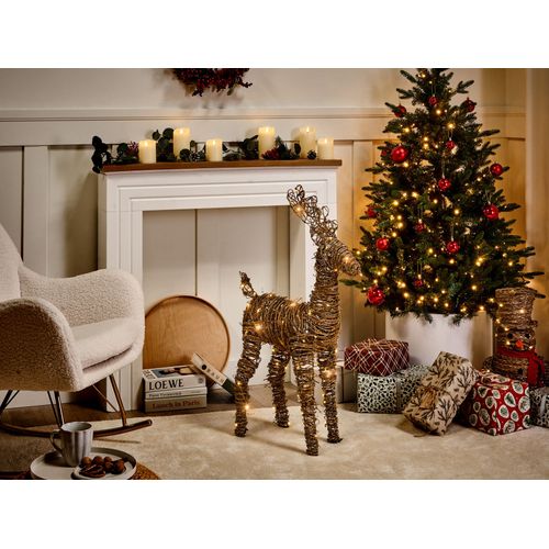 Décoration De Noël LED Grindavik Renne 97 Cm Naturel