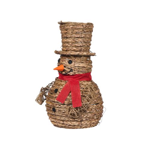Décoration De Noël LED Olafsvik Bonhomme De Neige 52 Cm Naturel