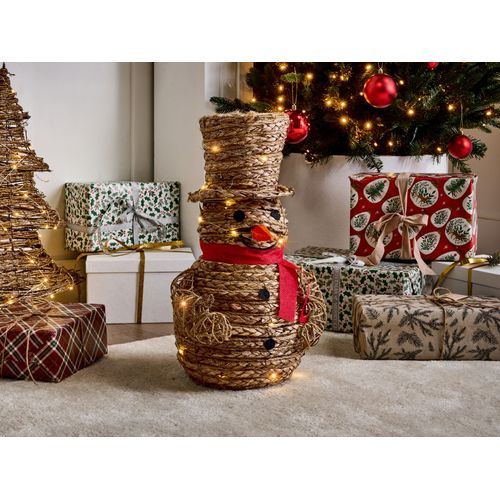 Décoration De Noël LED Olafsvik Bonhomme De Neige 52 Cm Naturel