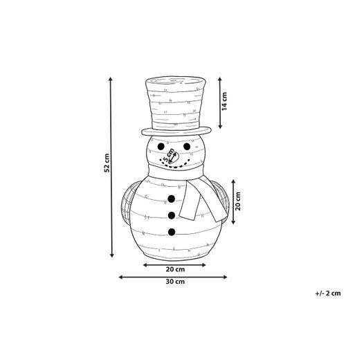 Décoration De Noël LED Olafsvik Bonhomme De Neige 52 Cm Naturel