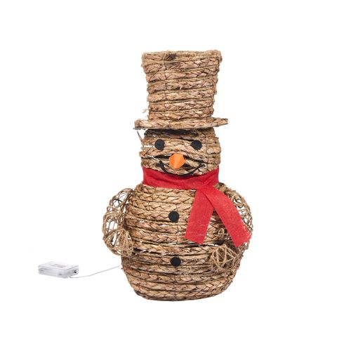 Décoration De Noël LED Olafsvik Bonhomme De Neige 52 Cm Naturel