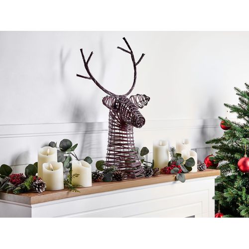 Décoration De Noël LED Dybeso Renne 60 Cm Marron Foncé
