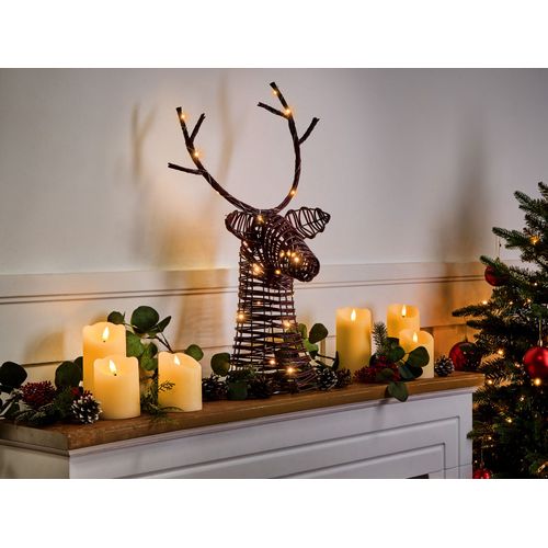 Décoration De Noël LED Dybeso Renne 60 Cm Marron Foncé