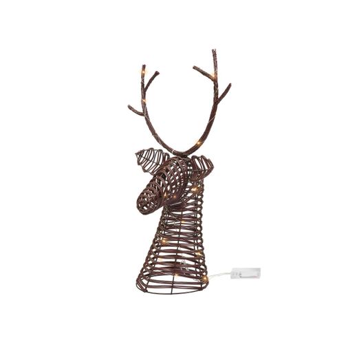 Décoration De Noël LED Dybeso Renne 60 Cm Marron Foncé