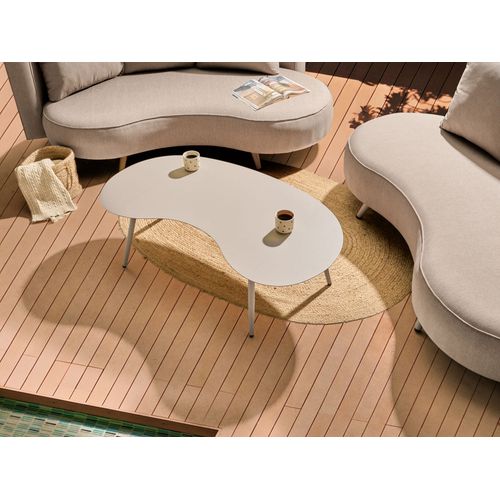 Table Basse De Jardin Parori Métal Beige