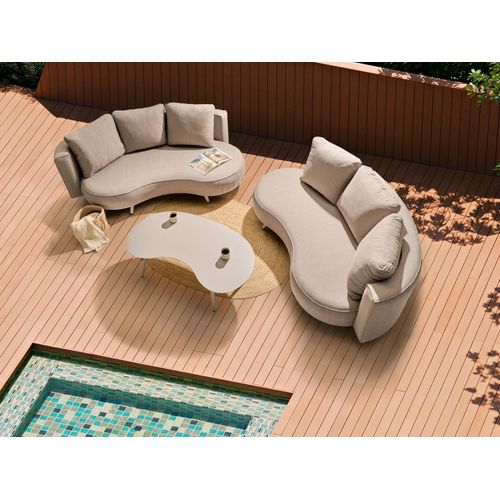 Table Basse De Jardin Parori Métal Beige