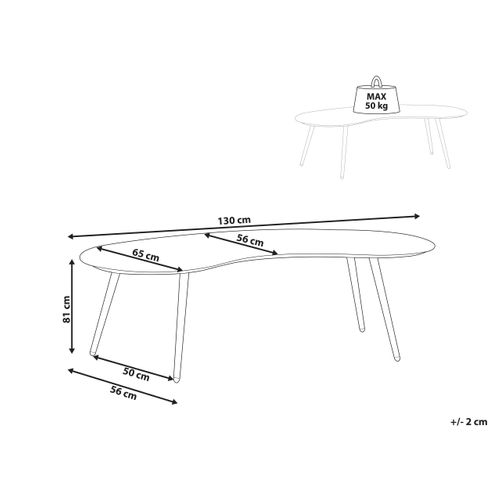 Table Basse De Jardin Parori Métal Beige