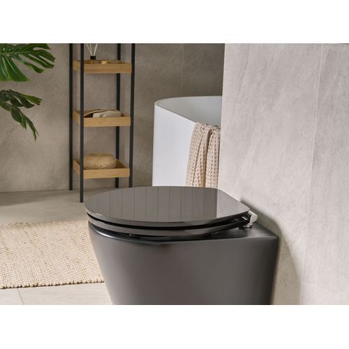 Abattant Wc Inirida Fermeture Douce Mdf Noir
