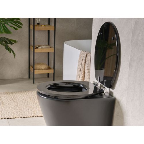 Abattant Wc Inirida Fermeture Douce Mdf Noir