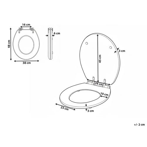 Abattant Wc Inirida Fermeture Douce Mdf Noir