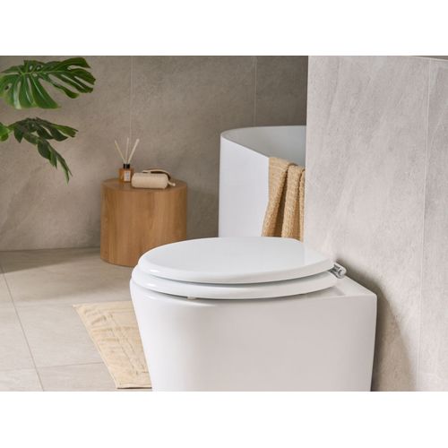 Abattant Wc Mazaruni Fermeture Douce Mdf Blanc