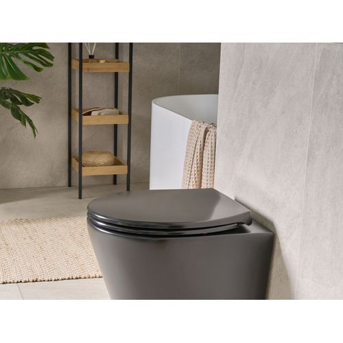 Abattant Wc Papuri Fermeture Douce Duroplast Noir