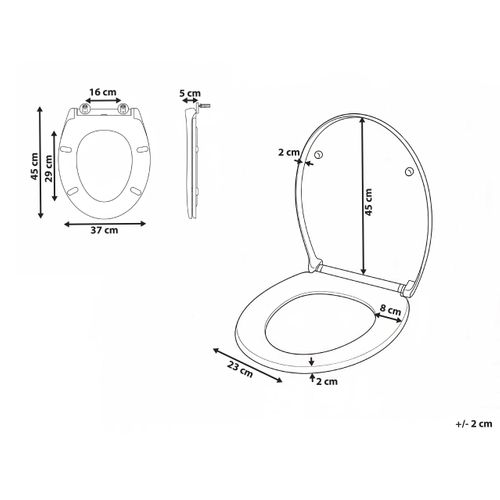 Abattant Wc Papuri Fermeture Douce Duroplast Blanc