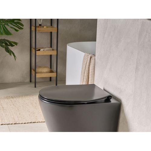 Abattant Wc Putumayo Mince Fermeture Douce Duroplast Noir