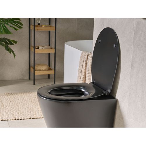 Abattant Wc Putumayo Mince Fermeture Douce Duroplast Noir