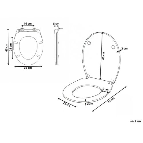 Abattant Wc Putumayo Mince Fermeture Douce Duroplast Noir
