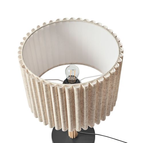 Lampe à Poser Belessa Lin Beige Clair