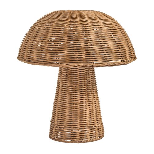 Lampe à Poser Champignon Alero Rotin Naturel