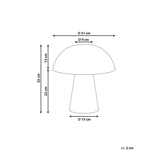 Lampe à Poser Champignon Alero Rotin Naturel