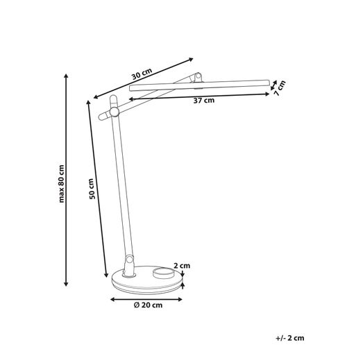 Lampe De Bureau LED Hydrus Avec Variateur Argenté