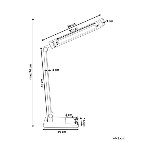 Lampe De Bureau LED Lepus Avec Détecteur De Mouvement Gris Foncé