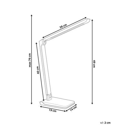 Lampe De Bureau LED Pictor Avec Variateur Gris Foncé