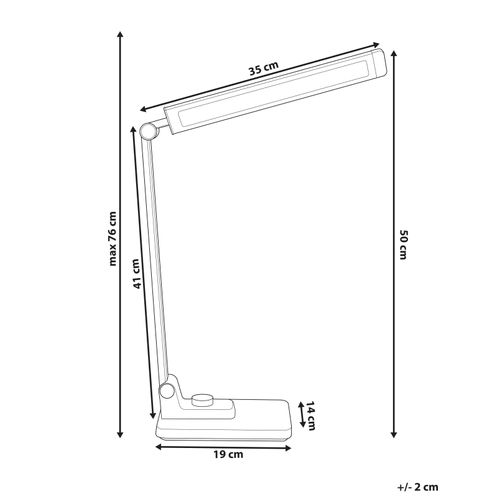 Lampe De Bureau LED Enif Avec Chargeur Sans Fil Noir