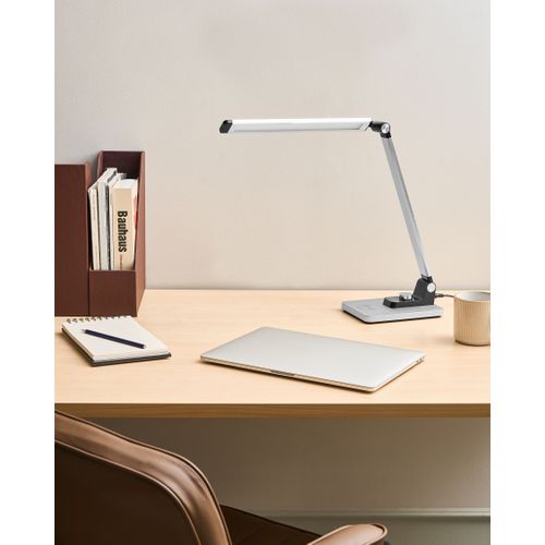 Lampe De Bureau LED Enif Avec Chargeur Sans Fil Argenté