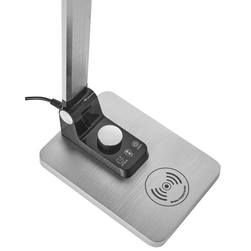 Lampe De Bureau LED Enif Avec Chargeur Sans Fil Argenté