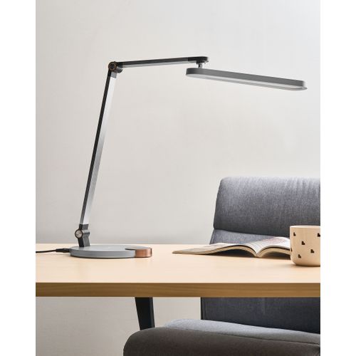 Lampe De Bureau LED Caroy Avec Chargeur Sans Fil Gris