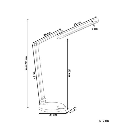 Lampe De Bureau LED Caroy Avec Chargeur Sans Fil Blanc
