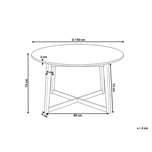 Table De Repas Waipori Chêne Foncé 140 Cm 140 Cm